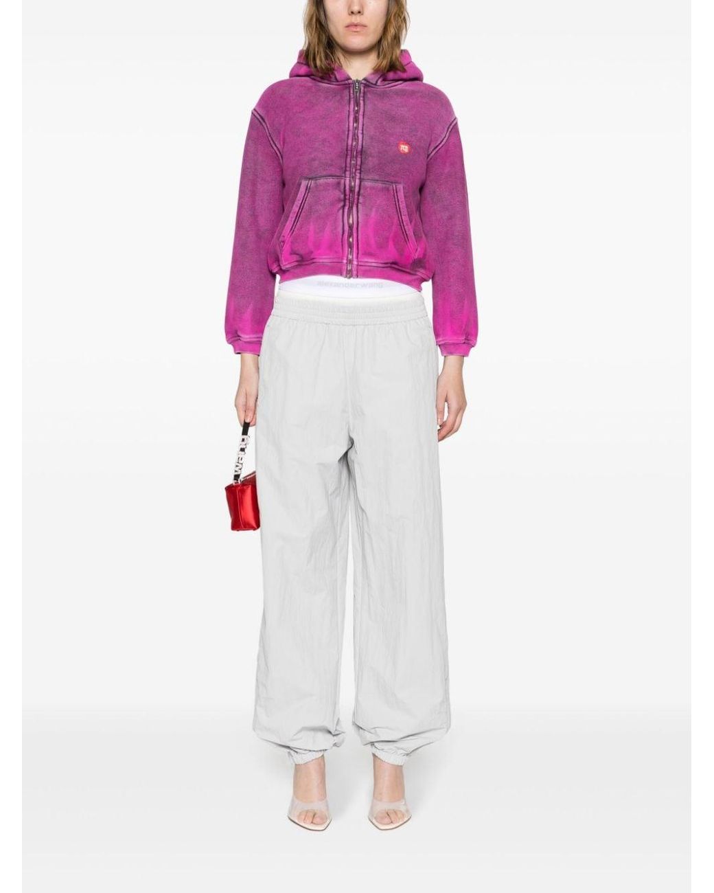 Alexander Wang Hoodie With Logo, in Pink | Lyst