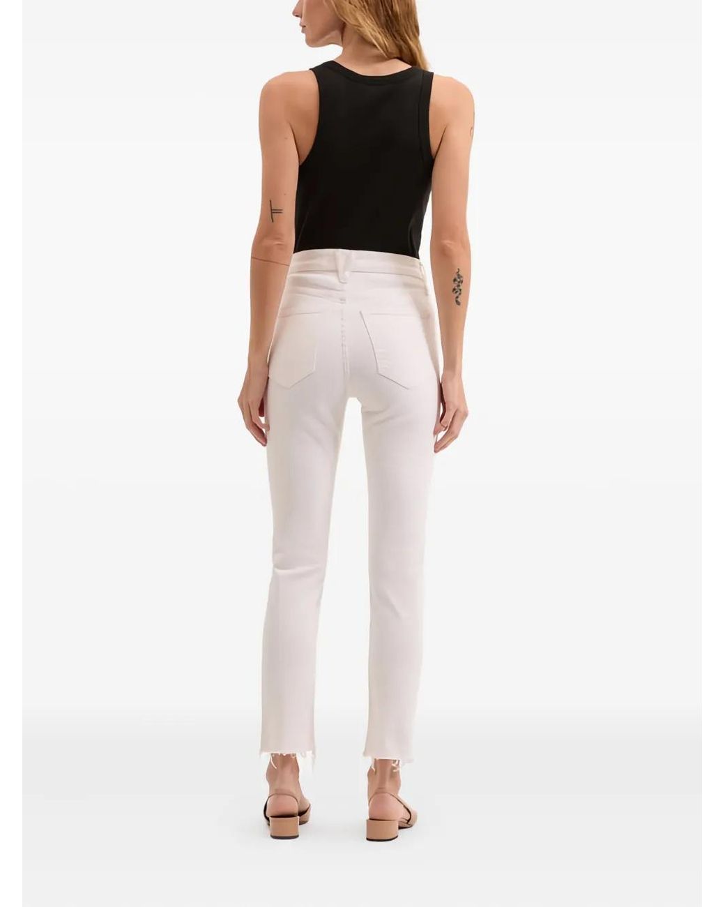 Veronica Beard Carly Flared Jeans in het White