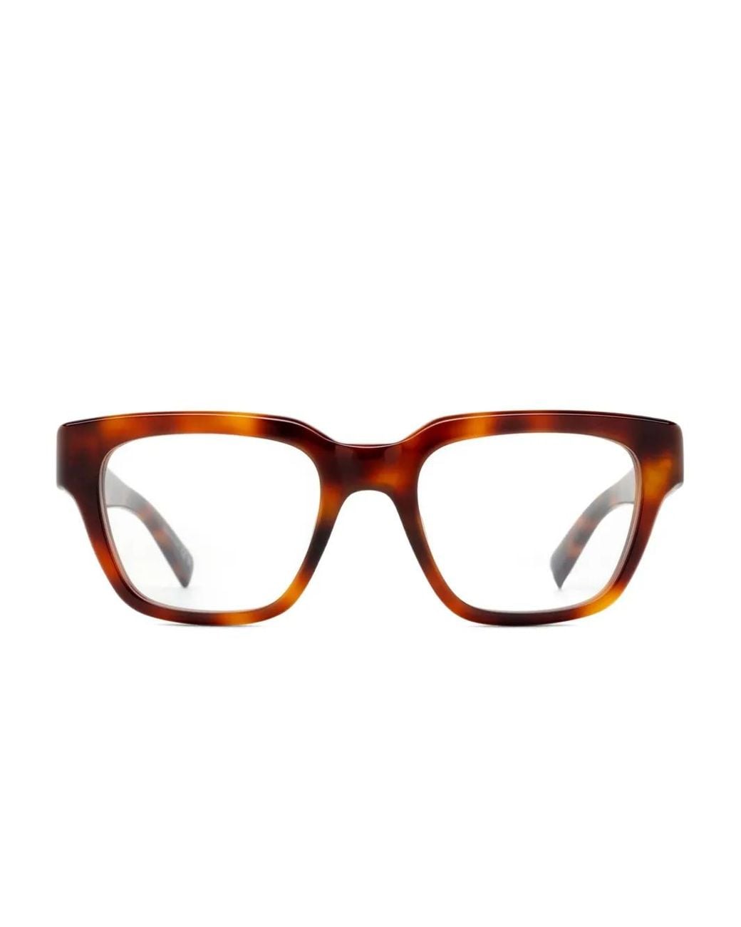 Saint Laurent Brown Brille Mit Eckigem Gestell