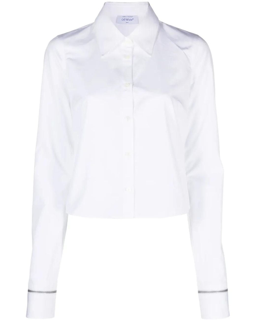Off-White c/o Virgil Abloh White Pointed-Collar Button-Up Shirt