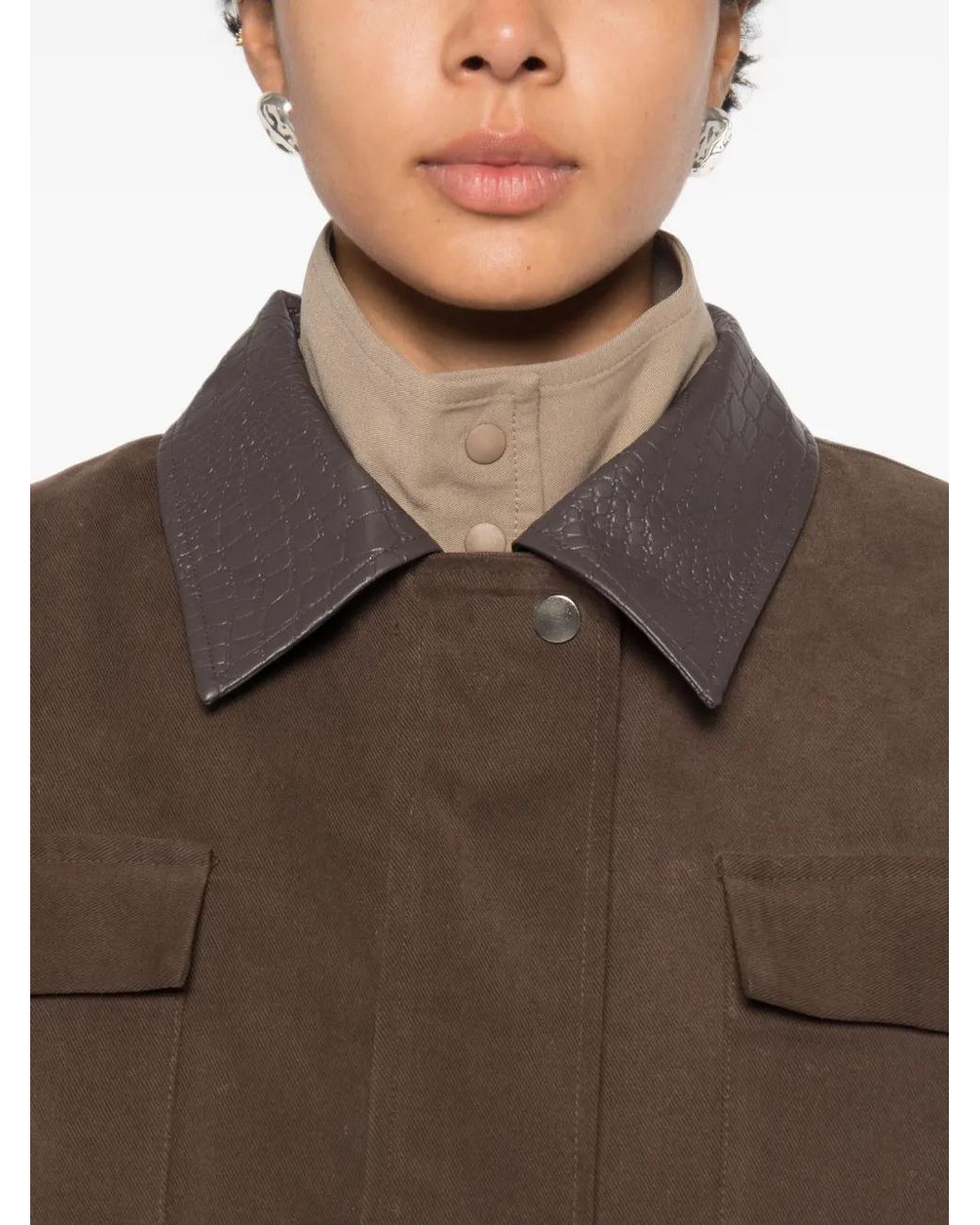 Source Unknown Brown Baia Faux Suede Barn Jacket