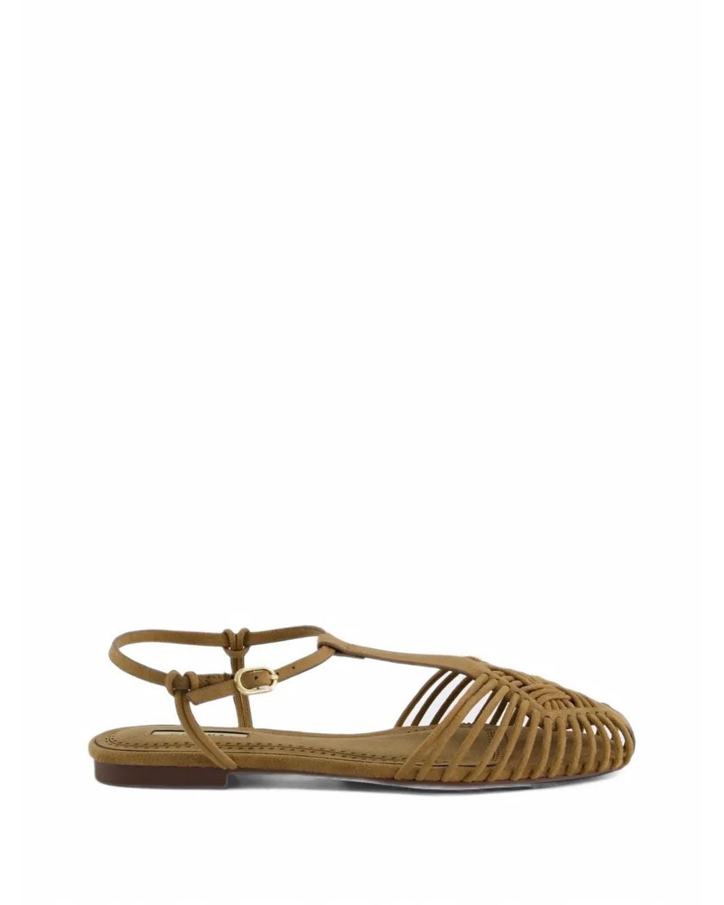 Corina Metallic Cage-Style Flat Sandals