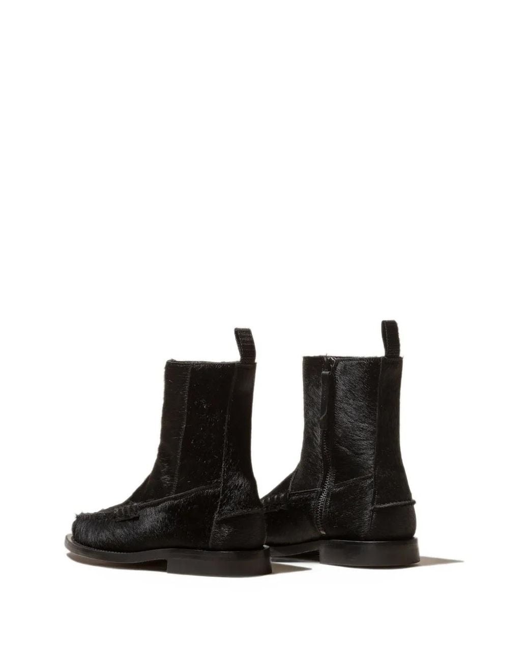 Hereu Black Andreu Calf-Hair Ankle Boots