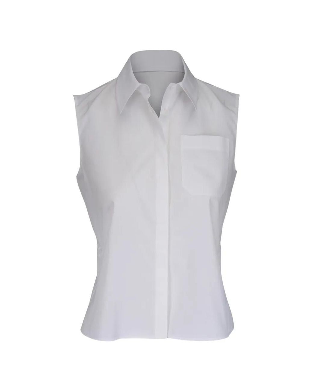 Akris Gray Pocket Sleeveless Blouse