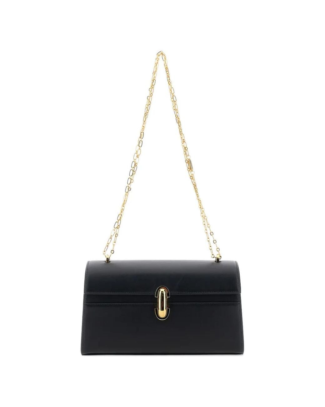 SAVETTE White Symmetry Chain-Strap Shoulder Bag