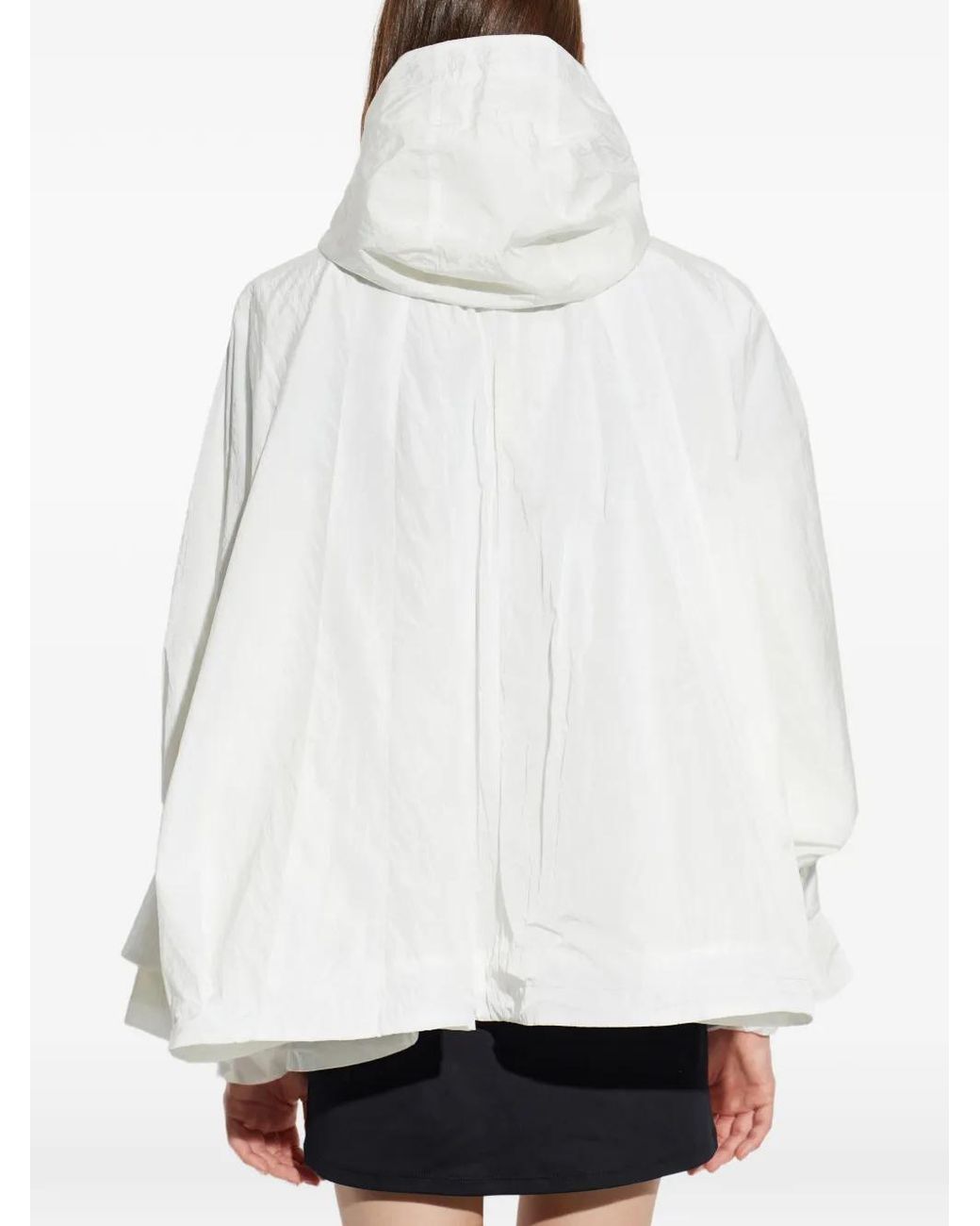 IRO White Hooded Snap-Button Jacket