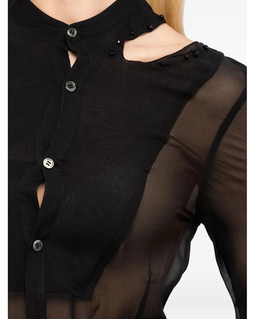 Undercover Zijden Blouse in het Black