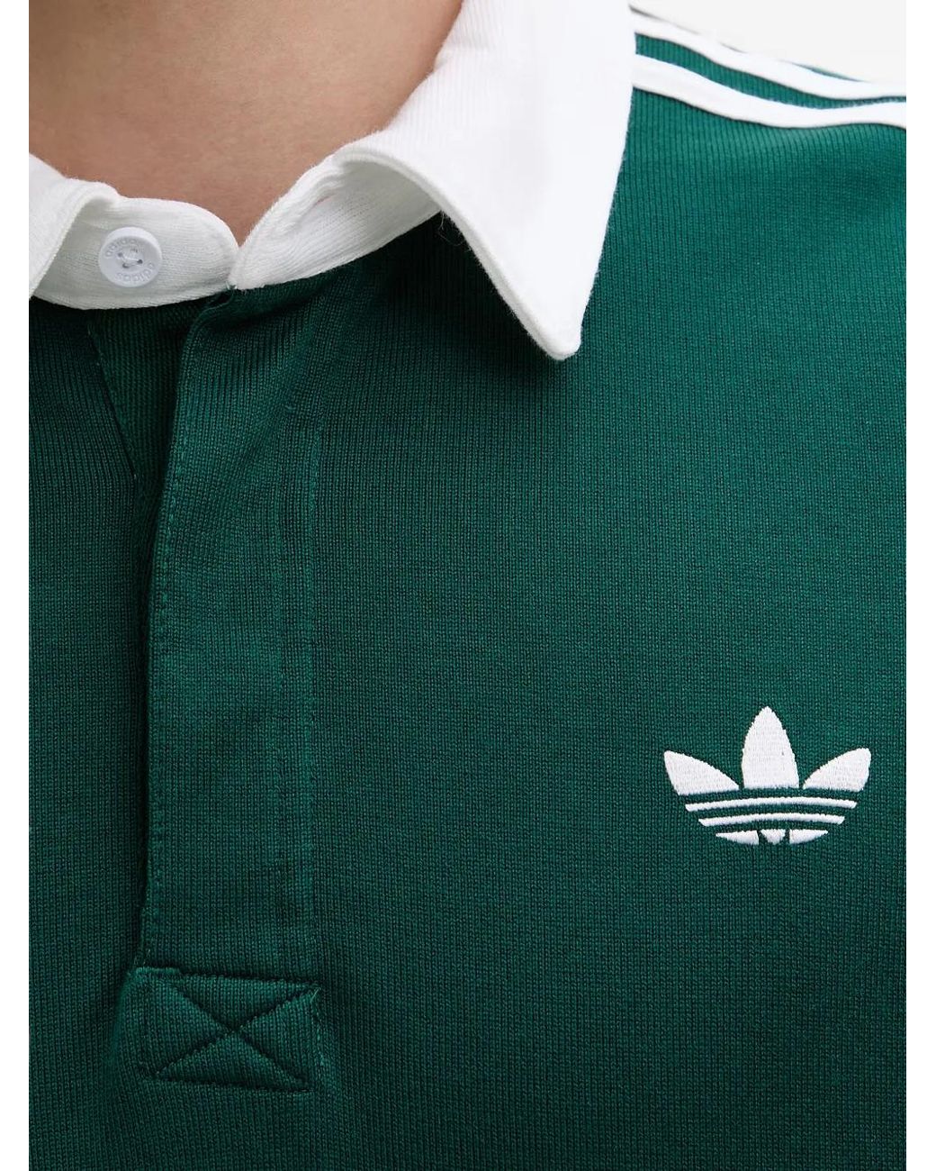 Adidas Green Side-Stripe Polo Shirt for men