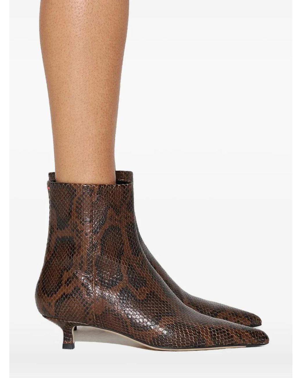 Aeyde Brown 35Mm Sofie Pointed-Toe Ankle Boots
