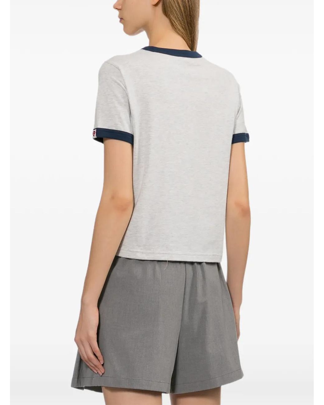 AAPE BY A BATHING AP Gray Graphic-Print Crew Neck T-Shirt
