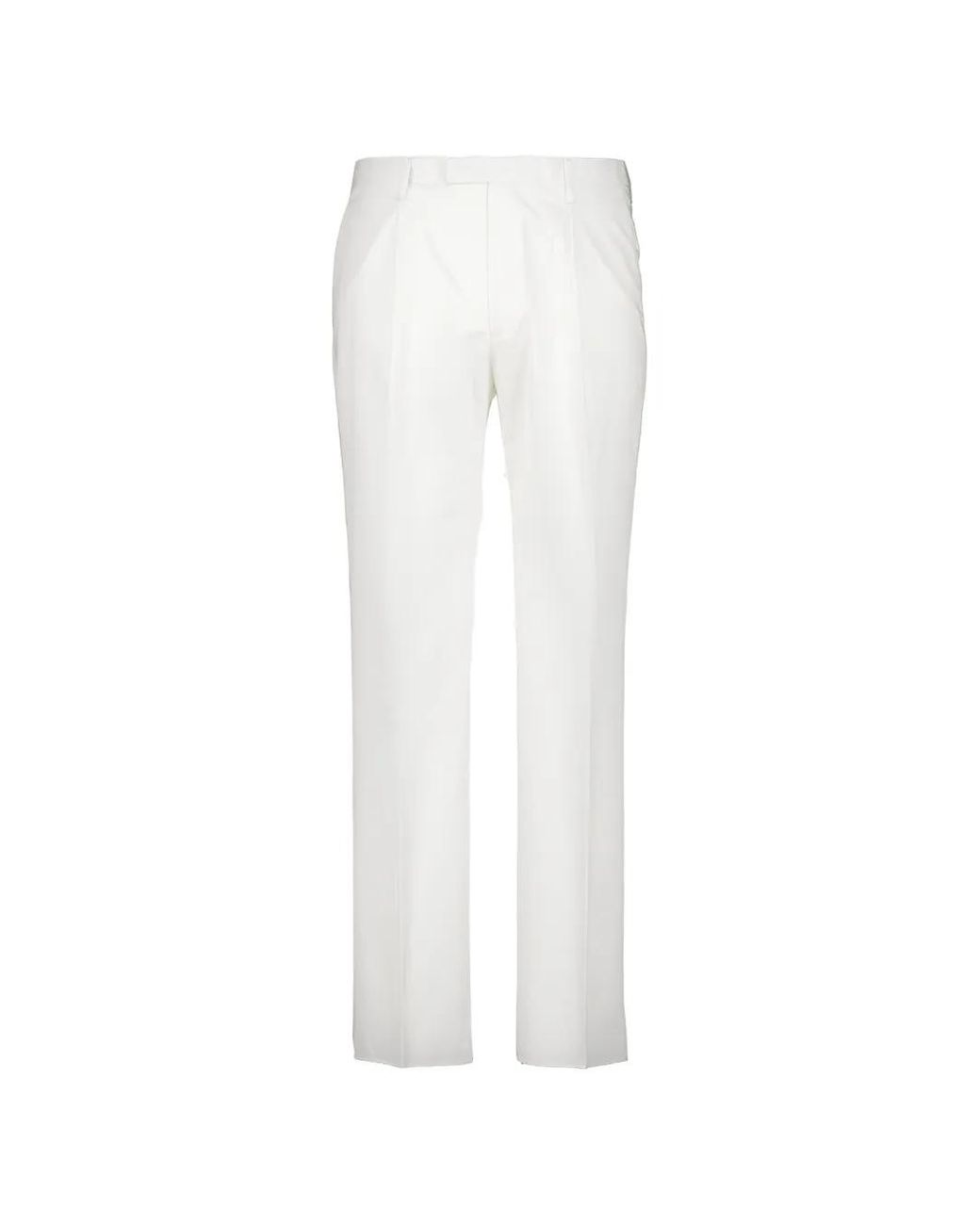 Boglioli White Cotton Flared Trousers for men