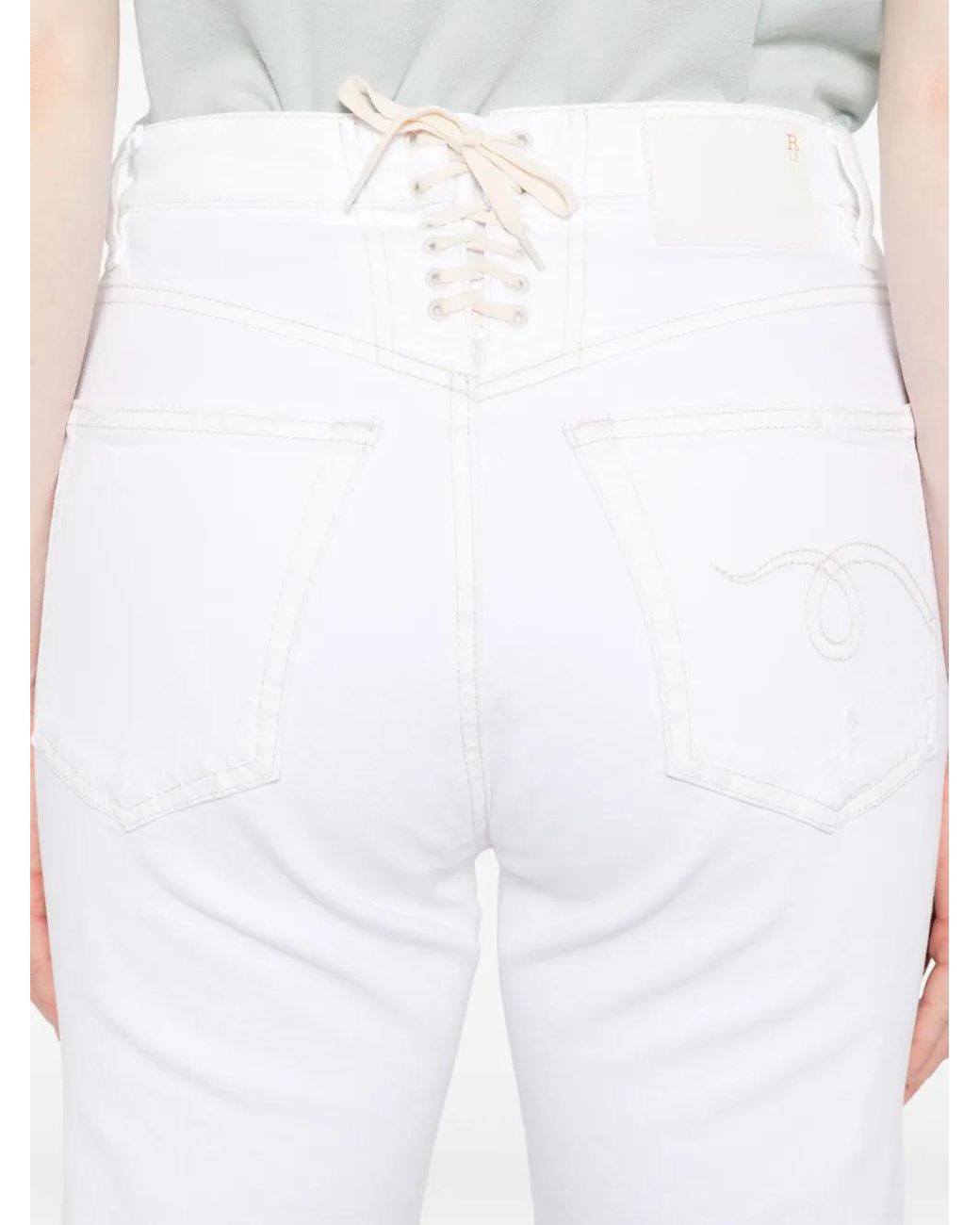 R13 White Jane Jeans