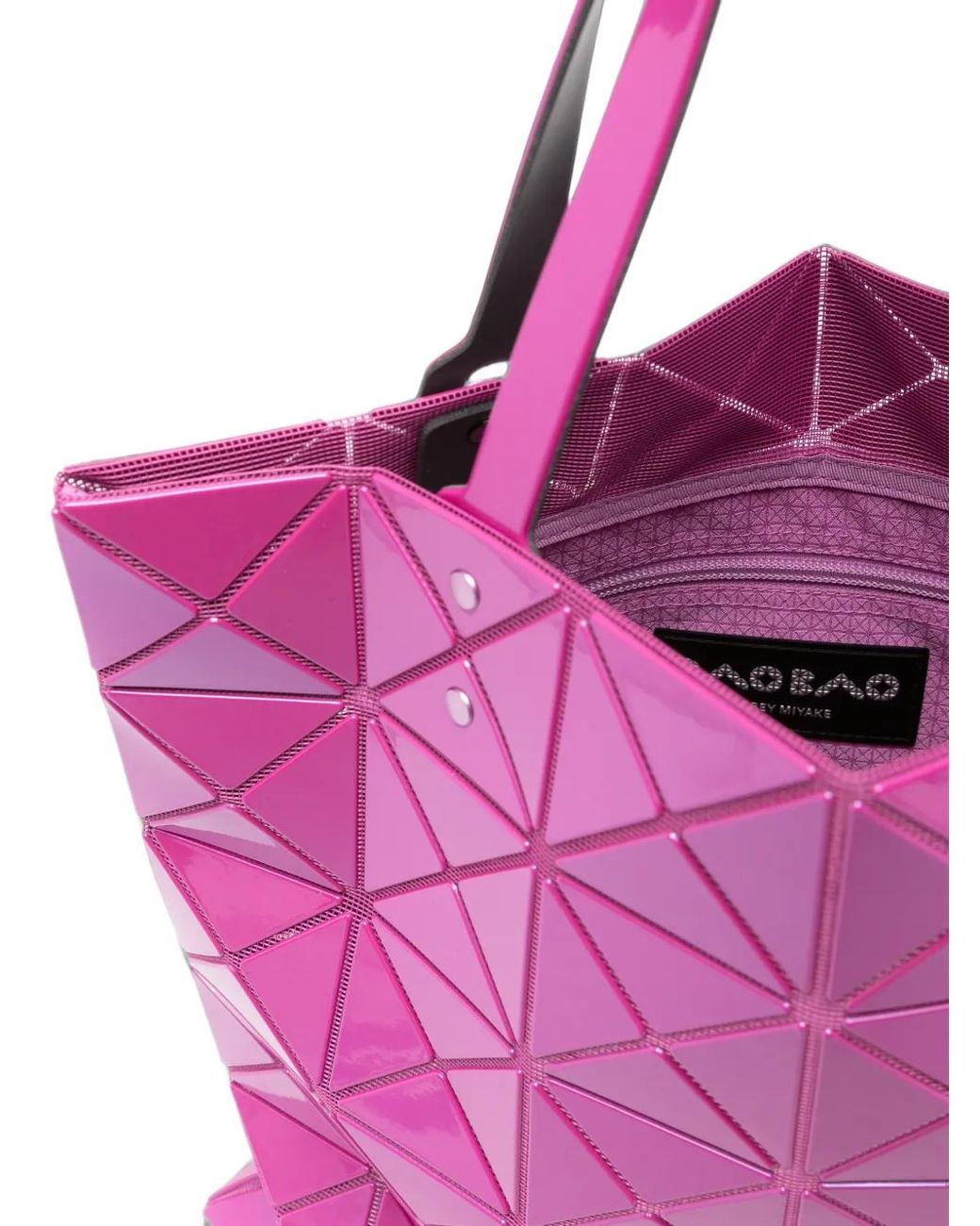 Issey Miyake Pink Geometric-Panel Tote Bag