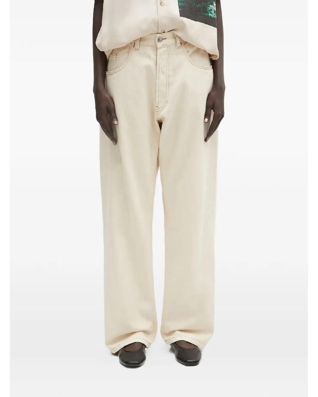 Aries Natural Embroidery Jeans