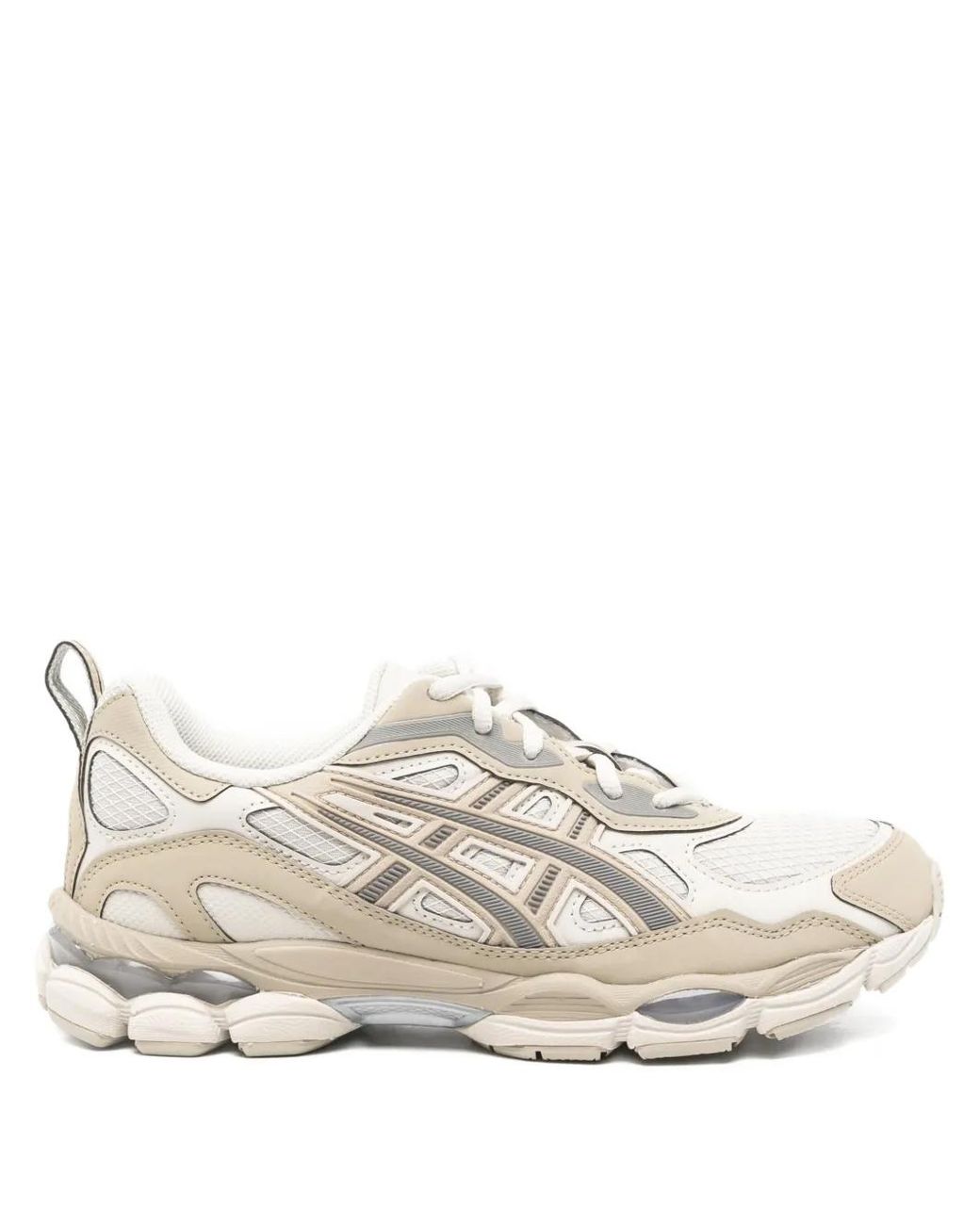 Asics White Panelled-Design Sneakers