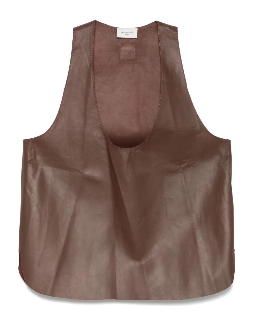 Jacob Cohen Brown Leather Vest