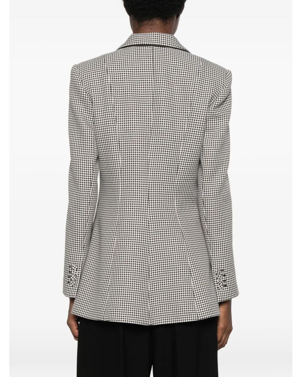 Styland Gray Houndstooth-Pattern Blazer