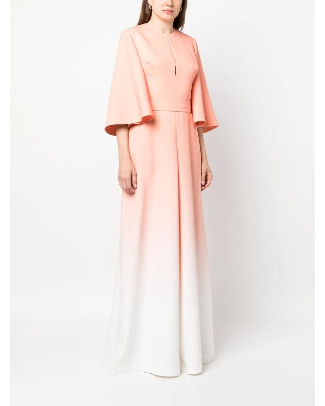 Elie Saab Pink Gradient-Effect Silk Jumpsuit
