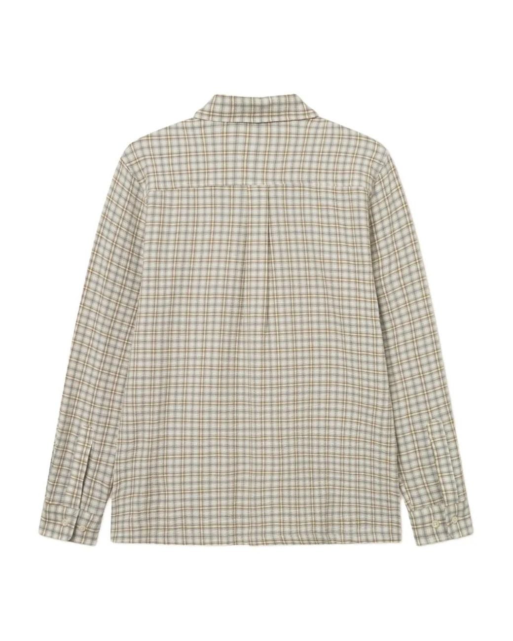 Les Deux White Checked Chest-Pocket Shirt for men