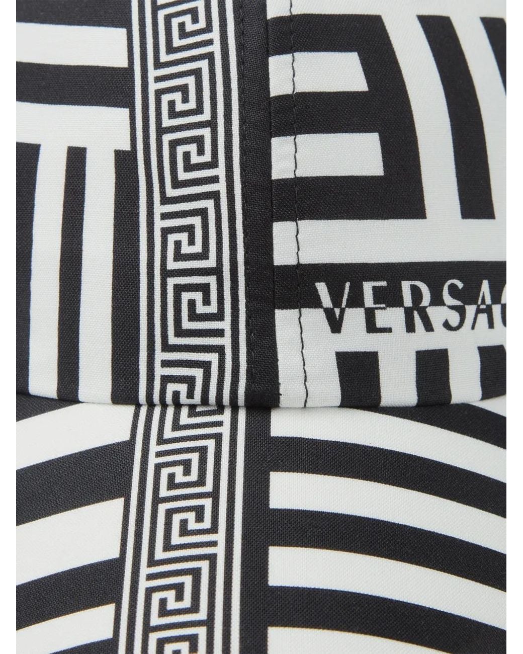 Versace White Greca Baseballkappe Mit Print