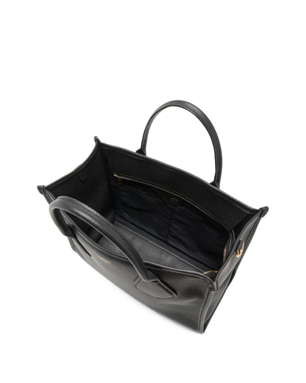 Lancel Black M Jour Grained Leather Tote Bag