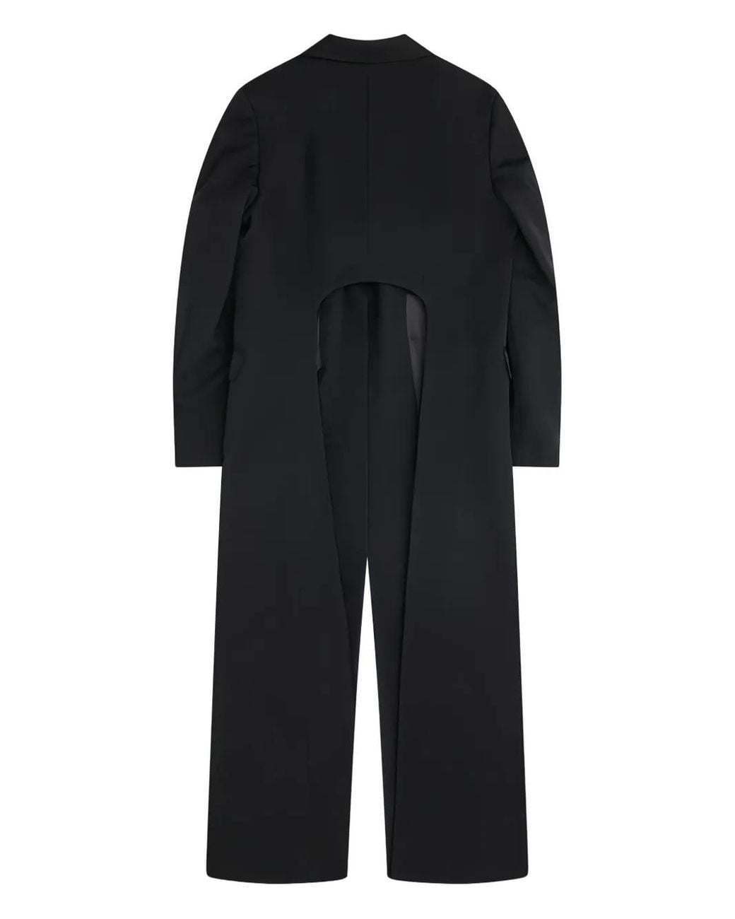 Simone Rocha Black Open-Back Coat