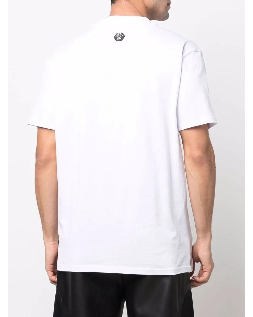 Philipp Plein White Skull And Logo-Print T-Shirt