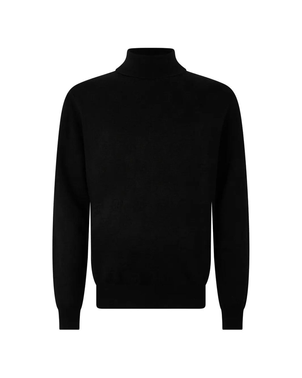 Philipp Plein Black Monogram-Jacquard Turtleneck Sweater for men