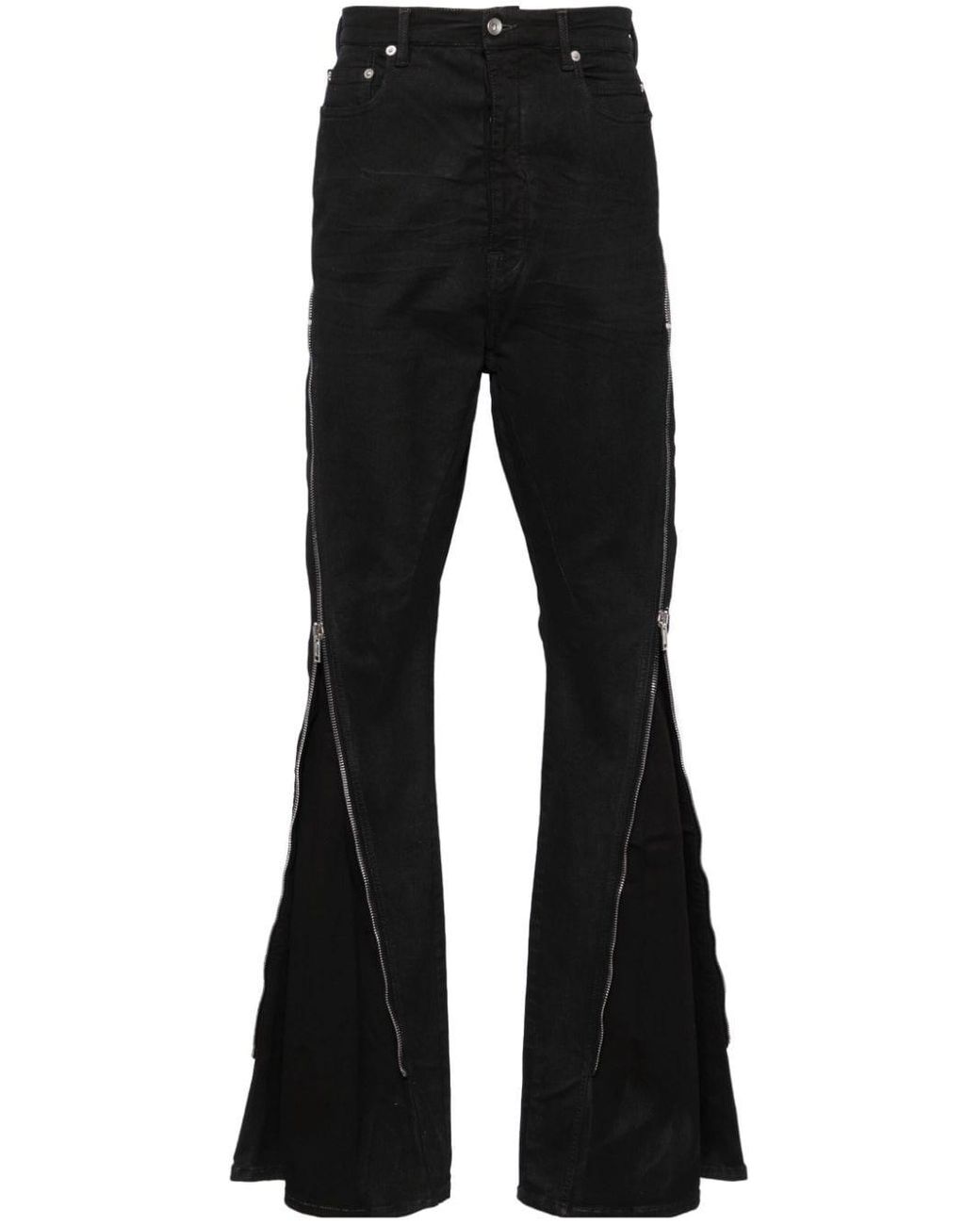 coating black flare denim bolan風 Rick Owens Bolan Bandana Slim-fit Jeans in Black for Men | Lyst