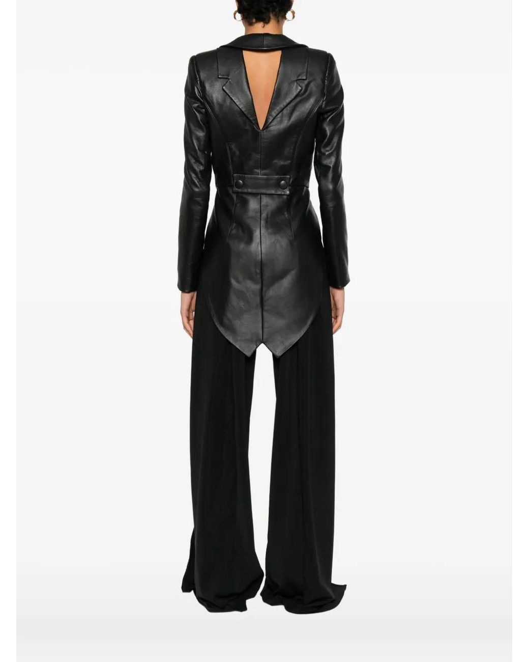 MITILIANE COUTURE Black Double-Breasted Tailcoat Jacket