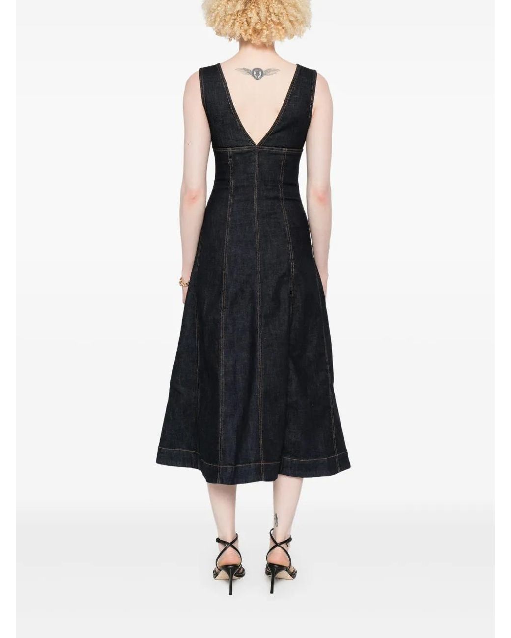 Self-Portrait Black Denim Dress