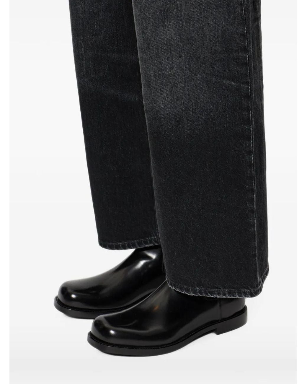 Balenciaga Black Leather Chelsea Boots for men