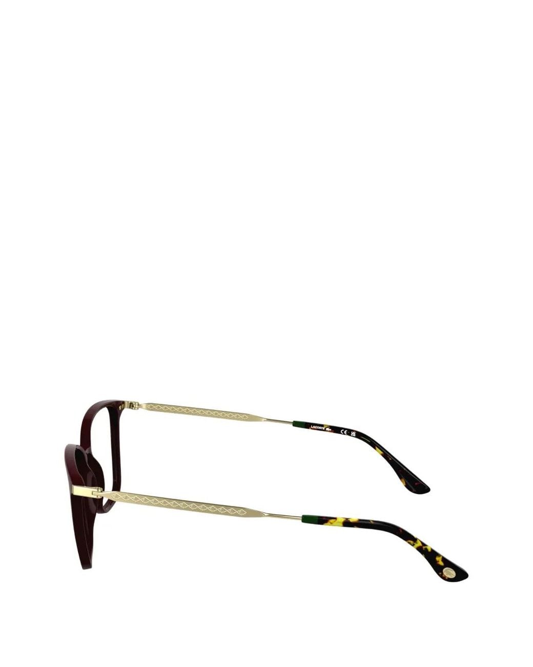 Lacoste Black Geometric-Frame Glasses