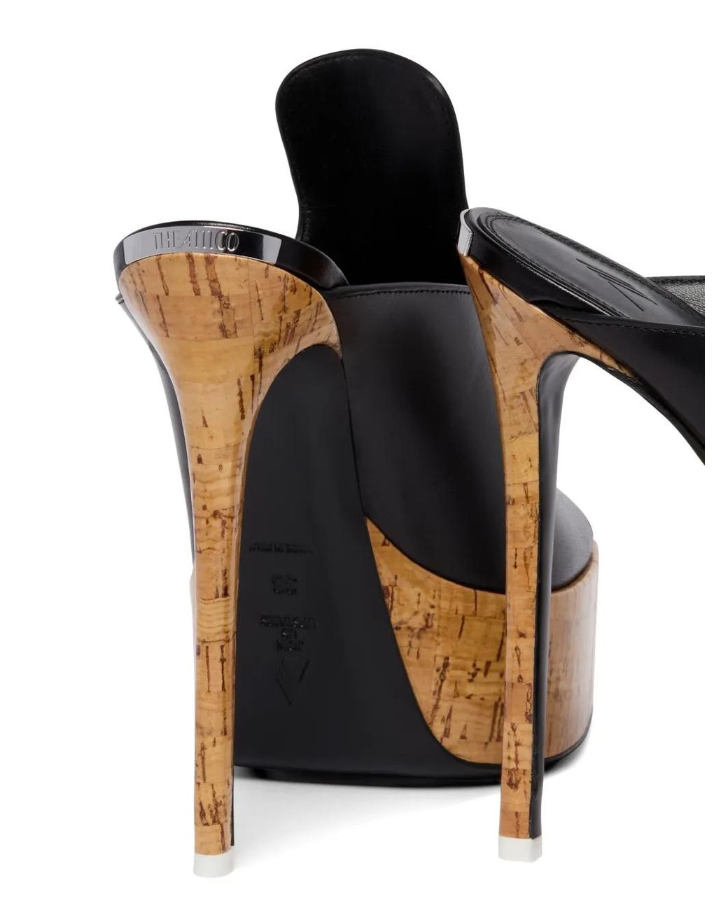 The Attico Black Irmelin Platform Sandals