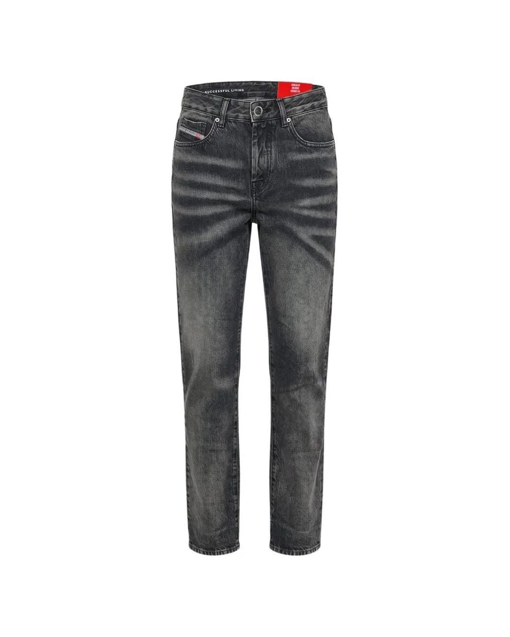 DIESEL Gray D-Heel-Fsj Faded Jeans