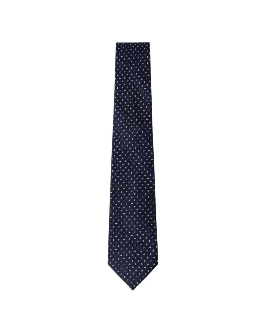 Hackett Blue Cravate À Motif Géométrique Floral for men