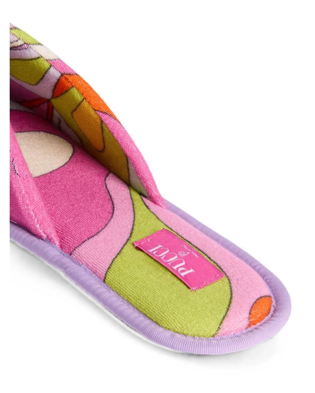 Emilio Pucci Pink Orchidee-Print Terry Slippers