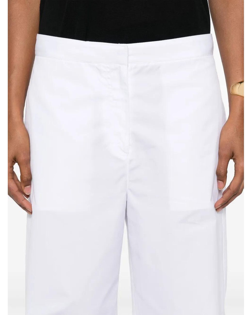 Totême White Organic Cotton Trousers