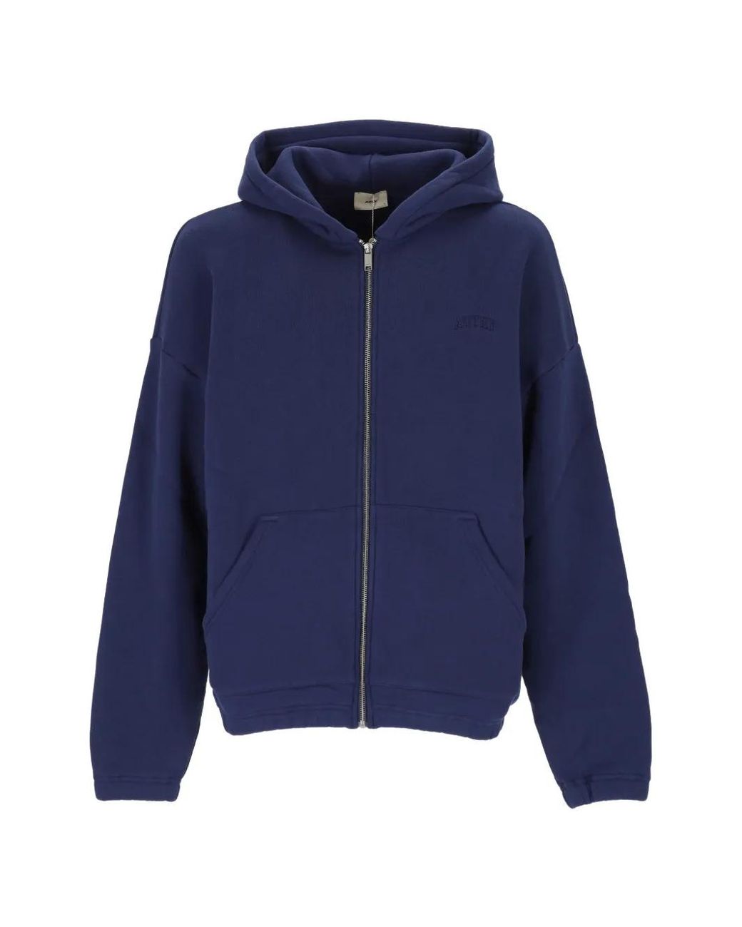 Autry Blue Logo-Embroidered Zip-Up Hoodie