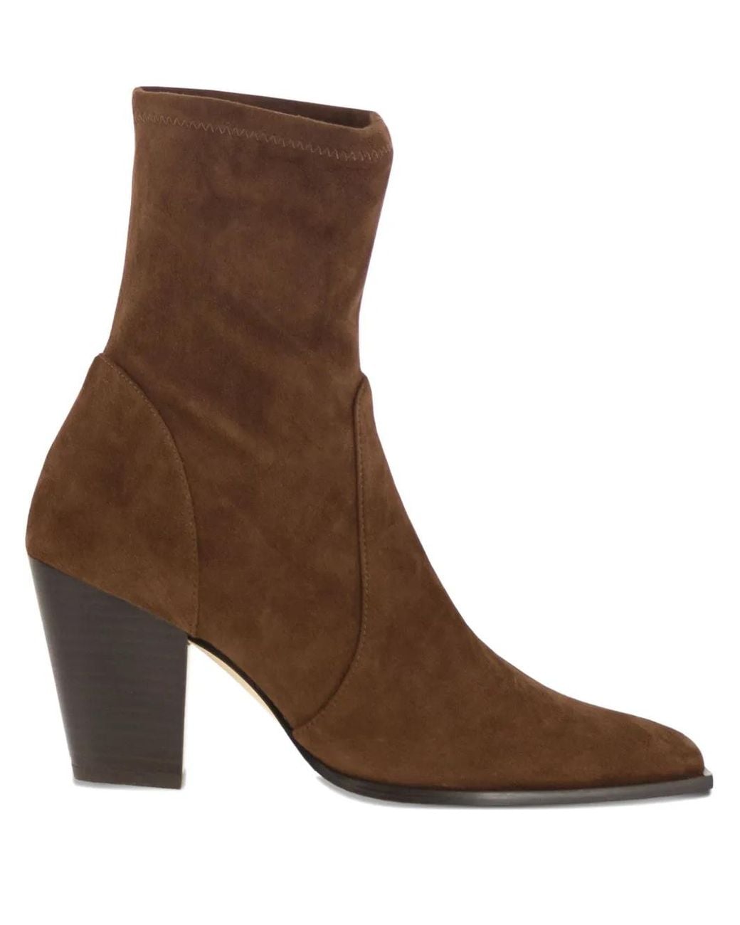 Stuart Weitzman Brown 87Mm Jolene Suede Boots