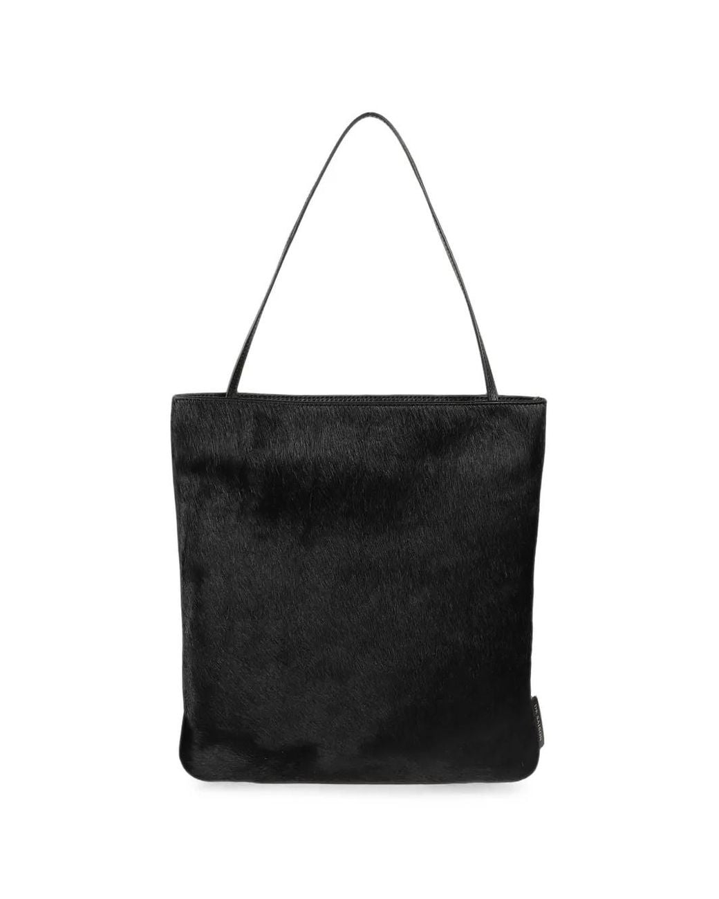 Loulou de Saison Black Sawa Calf-Hair Tote Bag