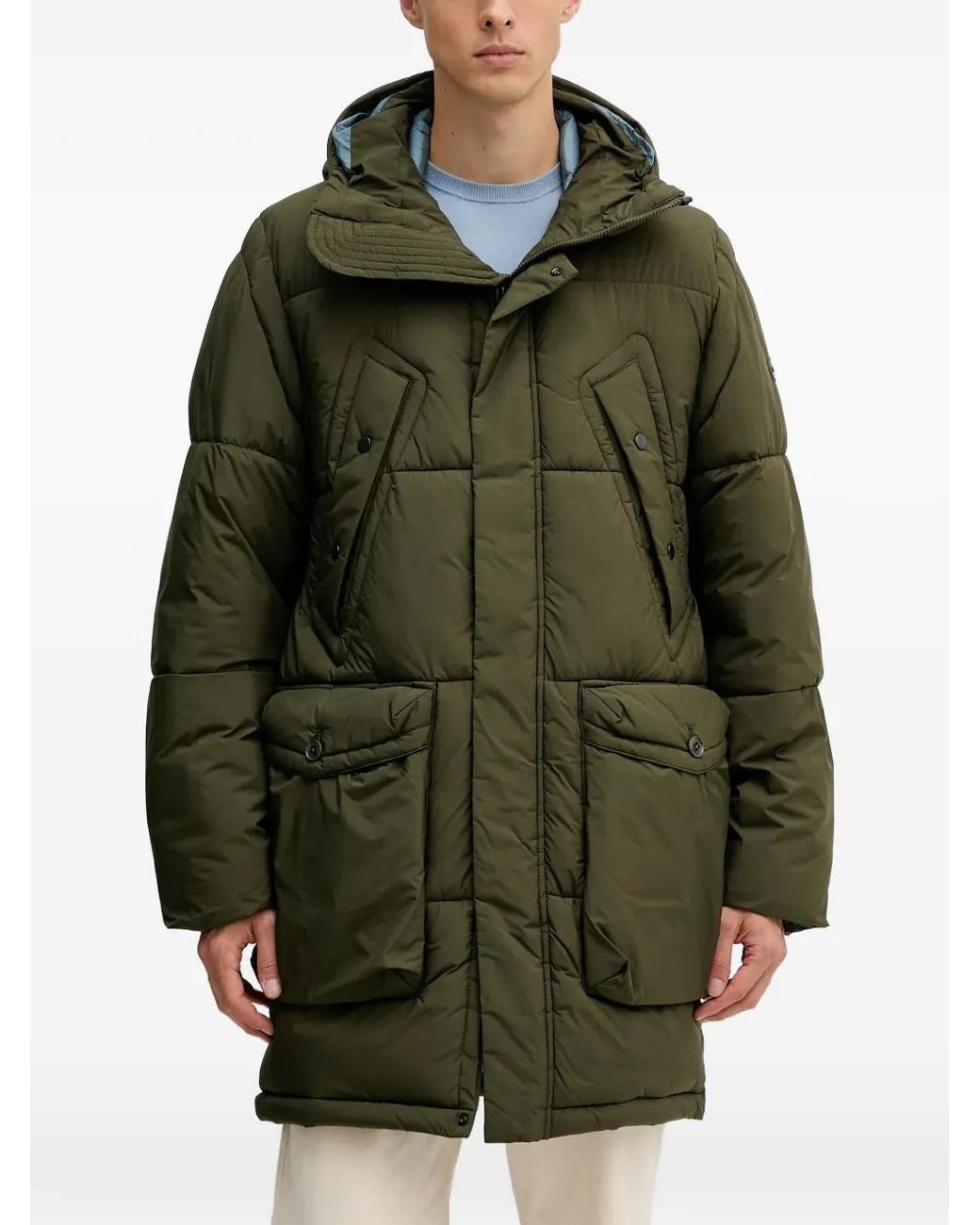 Paul Smith Green Hooded Padded Jacket for men