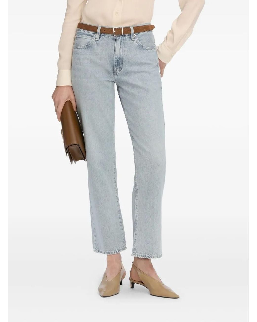 FRAME Gray The Hang Jeans