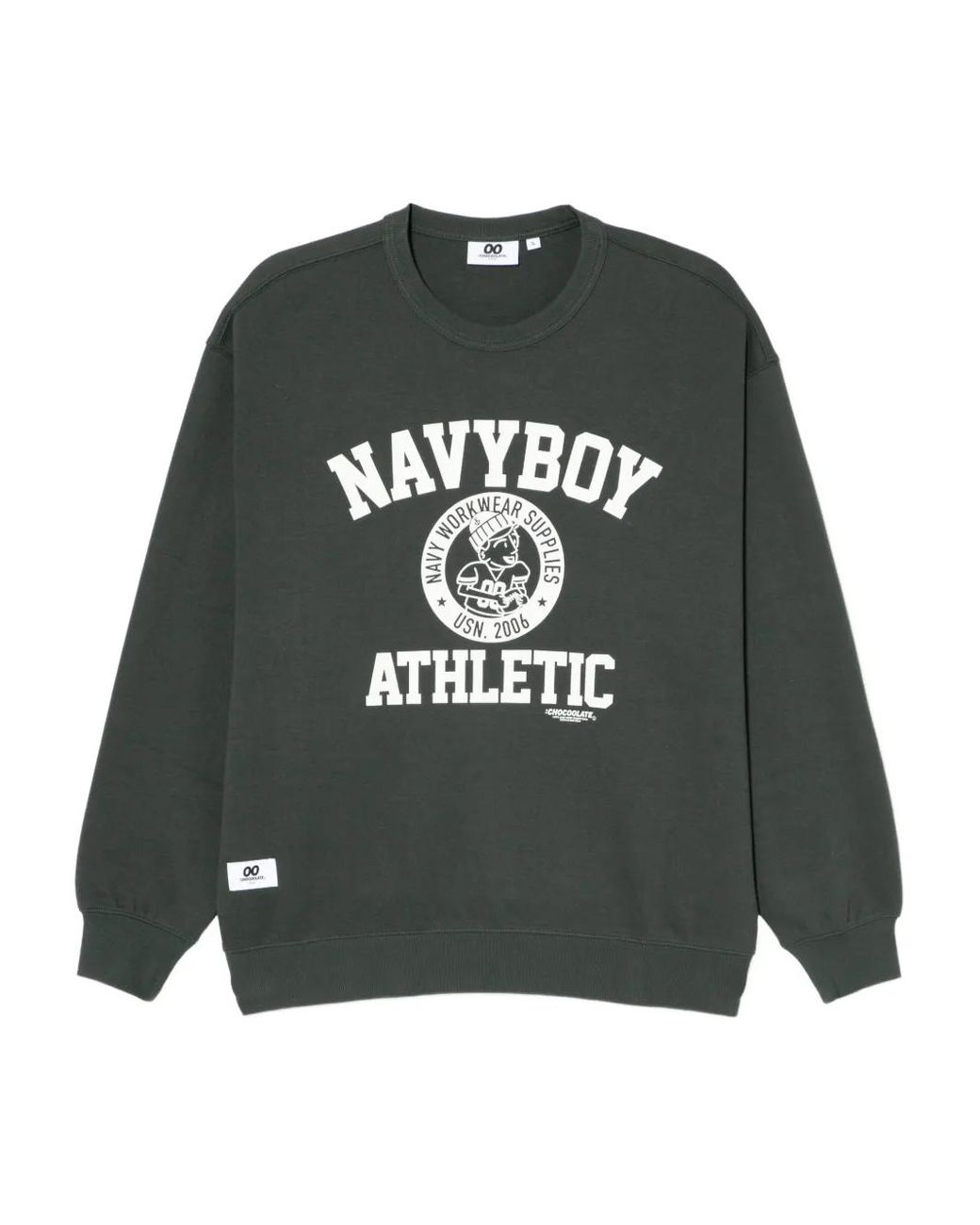Chocoolate Black Graphic-Print Sweatshirt for men