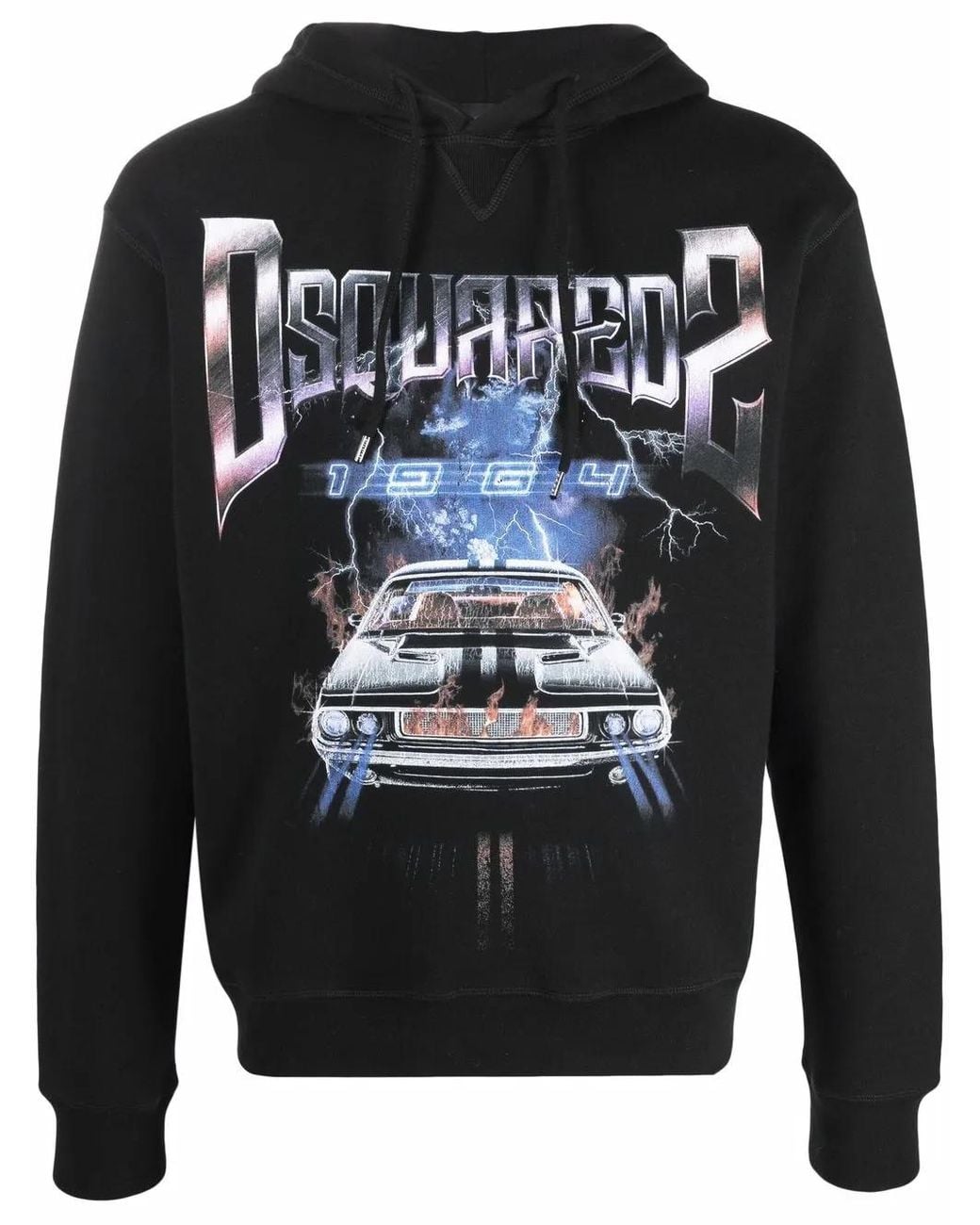 DSquared² Black D2 Space Cool Hoodie for men