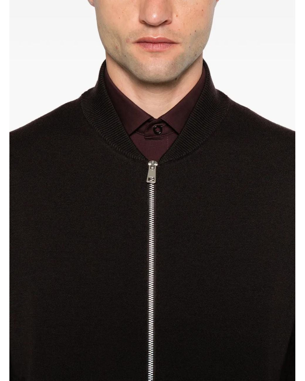 Diana Studio Black Zip-Up Cardigan for men