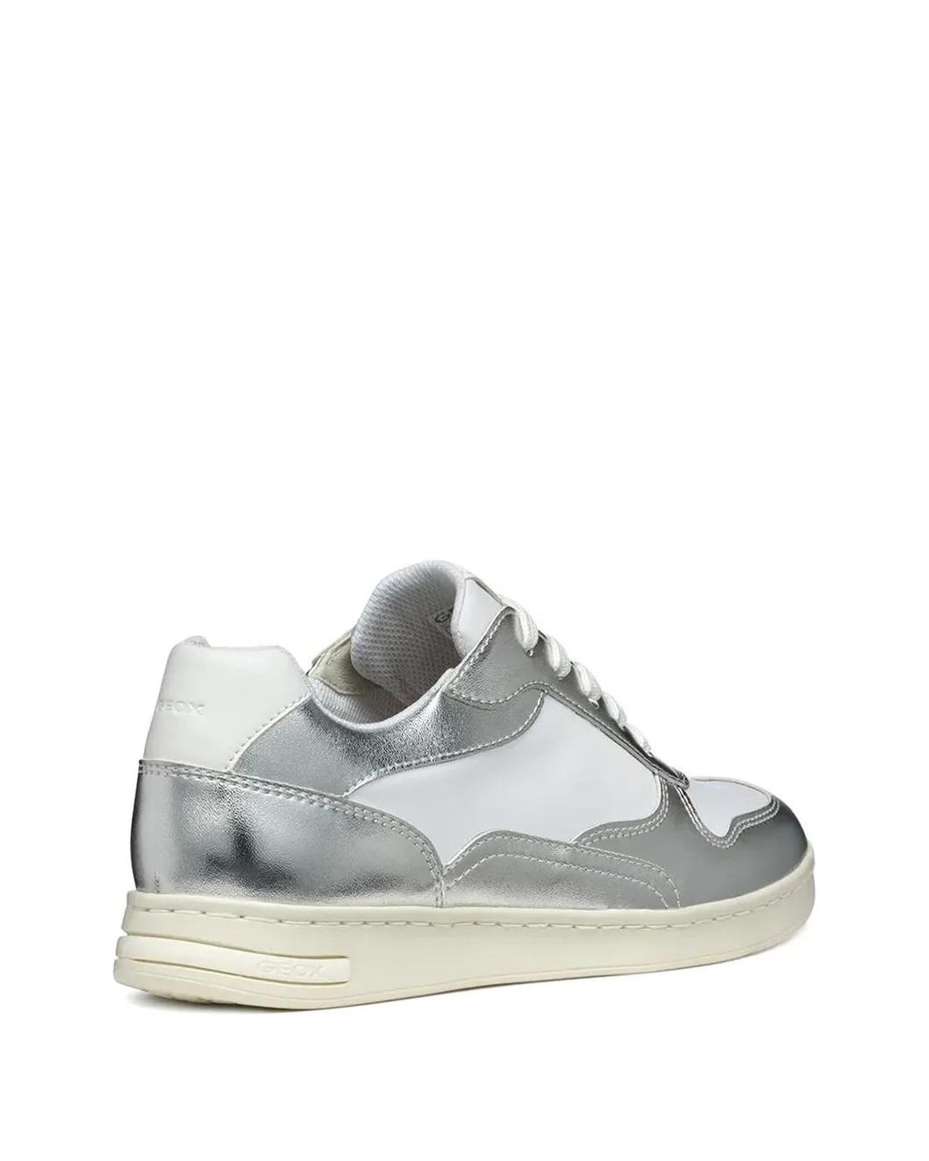 Geox Gray Debossed-Logo Sneakers