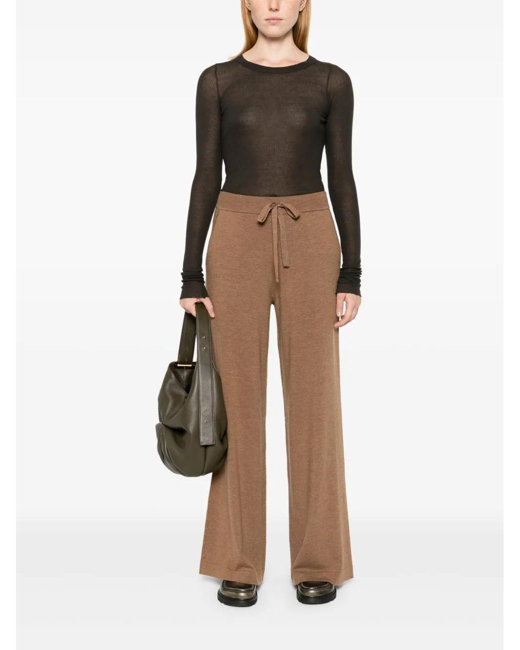 P.A.R.O.S.H. Brown Lime Wool Trousers