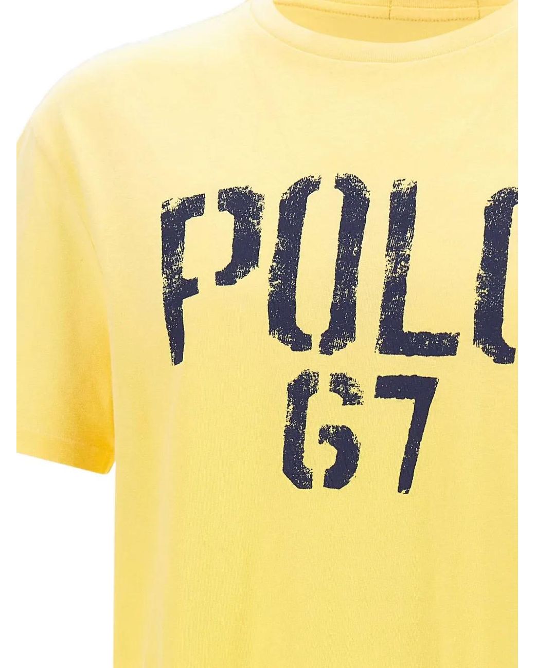 Polo Ralph Lauren Yellow Logo-Print Cotton T-Shirt for men