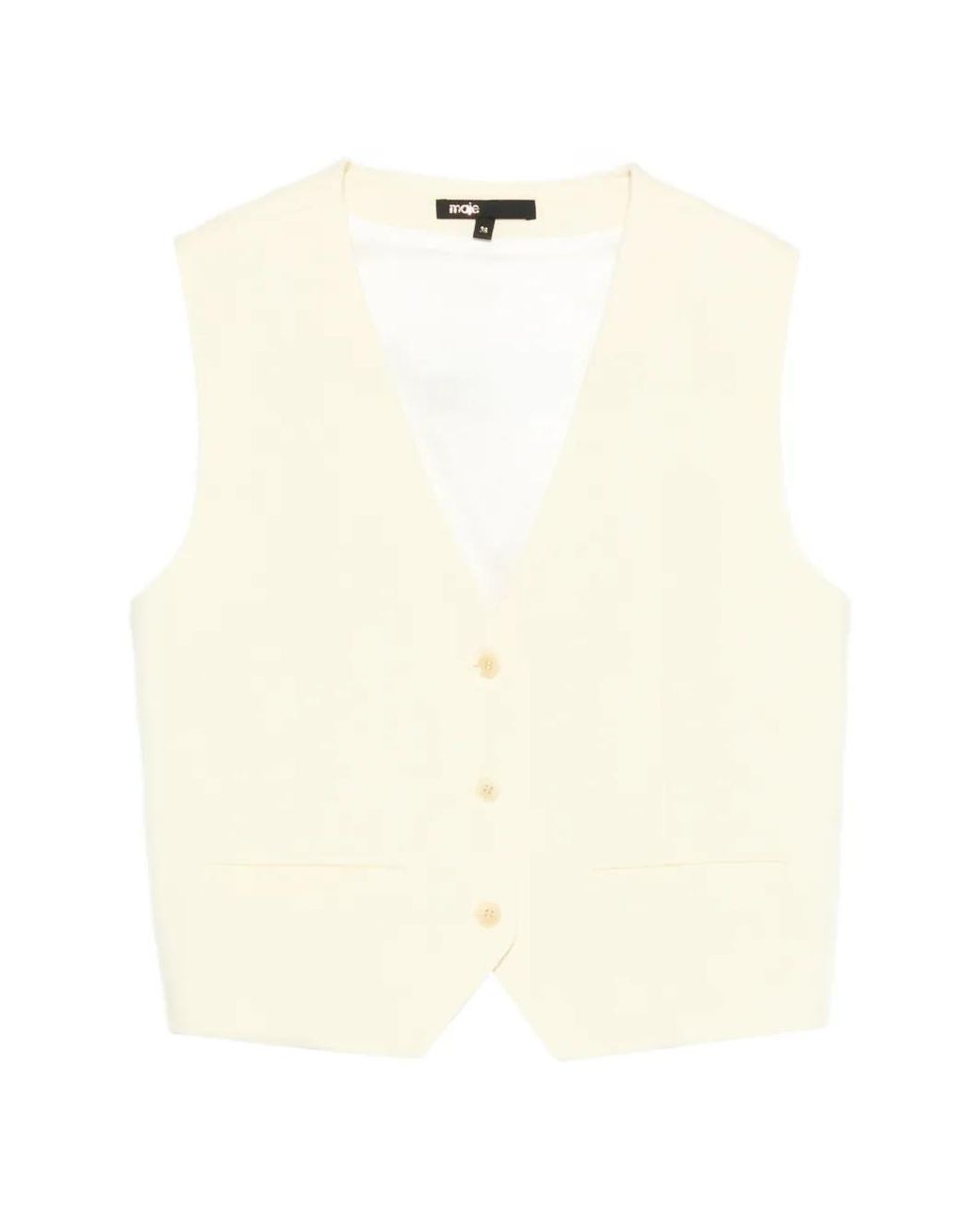Maje White Tailored Vest